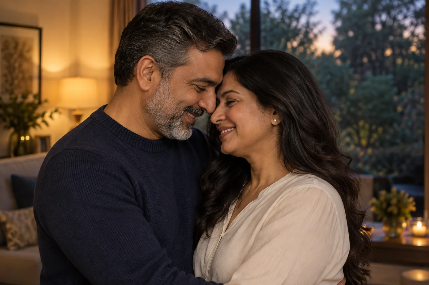 Couple sharing a relaxed moment