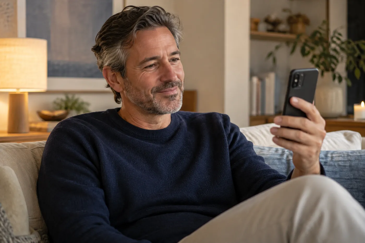 Man on a video visit from home